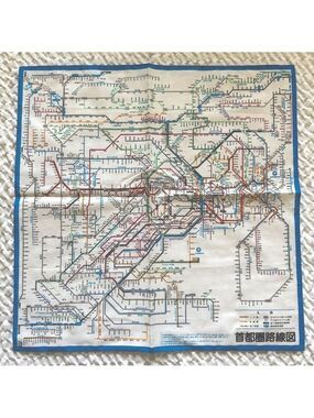 NEW Vintage Tokyo Metro System Scarf